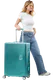 Mala de Viagem Grande 77cm 4 Rodas em Alumínio Turquesa - Soundbox Alu | American Tourister®