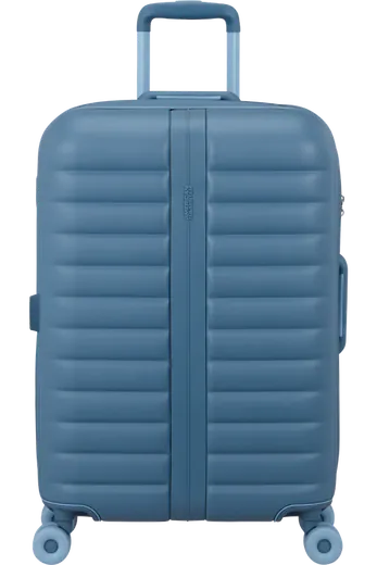 Mala de Viagem Média 67cm Expansível 4 Rodas Azul Aço