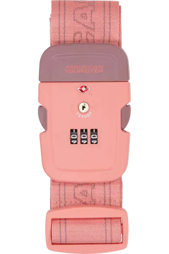 Cinta de mala ajustável com fecho TSA Rosa/Malva