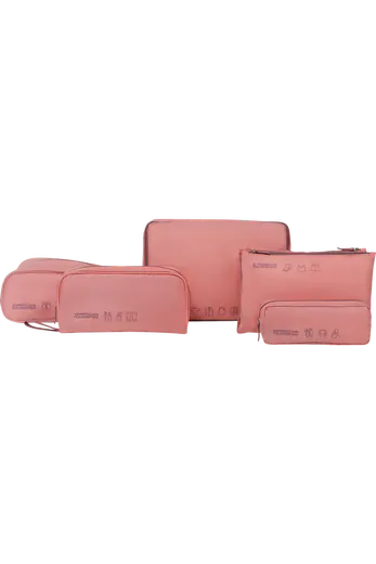 Conjunto de Organizadores de Mala para Viagem Rosa/Malva