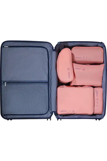 Conjunto de Organizadores de Mala para Viagem Rosa/Malva