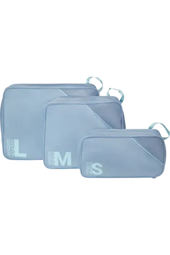 Conjunto de 3 Cubos Organizadores S/M/L Azul-Pedra/Azul