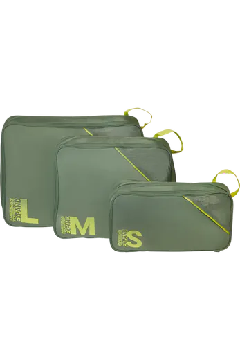 Conjunto de 3 Cubos Organizadores S/M/L Oliva/Lima