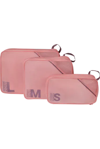 Conjunto de 3 Cubos Organizadores S/M/L Rosa/Malva