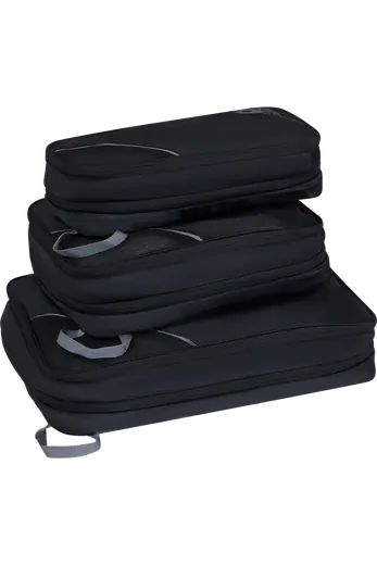 Conjunto de 3 Cubos Organizadores S/M/L Preto/Cizento
