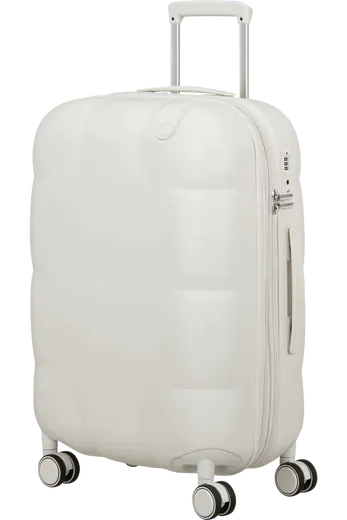 Mala de Viagem Média 67cm Expansível 4 Rodas Branco Nuvem 