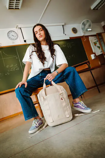 Mochila Para Portátil 15.6 Bege Areia 