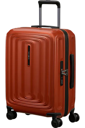 Mala de Cabine 55cm Expansível 4 Rodas Terracota Metálico