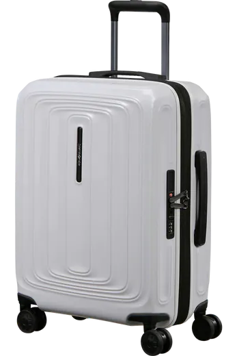 Mala de Cabine 55cm Expansível 4 Rodas Branco Metálico