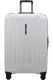 Mala de Viagem Grande 75cm Expansível 4 Rodas Branco Metálico