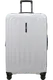 Mala de Viagem Extragrande 81cm Expansível 4 Rodas Branco Metálico