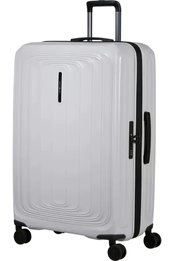 Mala de Viagem Extragrande 81cm Expansível 4 Rodas Branco Metálico