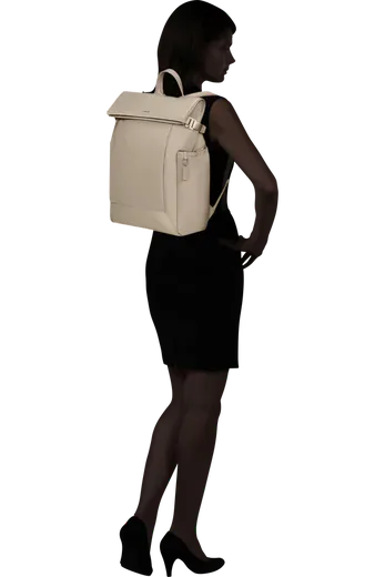 Mochila Rolltop para Portátil 15.6 Bege Areia 