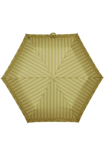 Guarda-Chuva Mini Desdobrável Manual Listras Mostarda