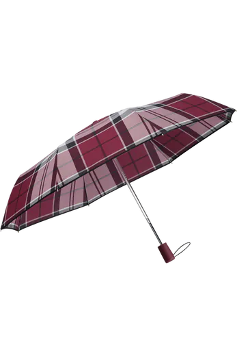 Guarda-Chuva Desdobrável Automático Xadrez Vermelho Granada