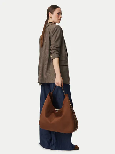 Mala de Ombro Grande Hobo Castanha