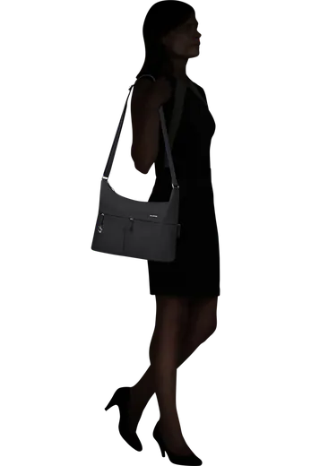 Bolsa de Ombro M 2 Bolsos Preto