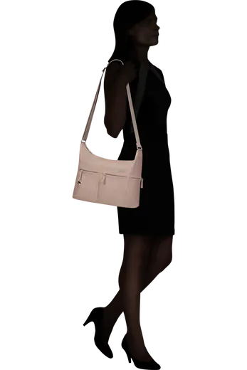 Bolsa de Ombro M 2 Bolsos Rosa Seco