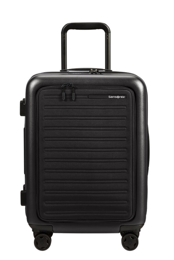 Mala de Cabine 55cm Expansível c/ Acesso Frontal Preta - Mala de Cabine 55cm Expansível c/ Acesso Frontal Preta - StackD | Samsonite