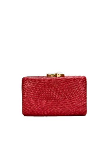 Jen com Pedra Branca Clutch Feminina