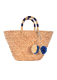 St Tropez Bolsa Tote de Senhora Azul/Bege - Kayu | Bolsa de Mão de Senhora de Palha