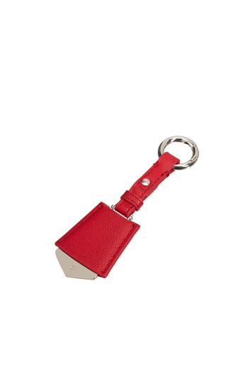 Chaveiro Personalizável em Pele Vermelho - Chaveiro Personalizável em Pele Vermelho - Tag Heritage 