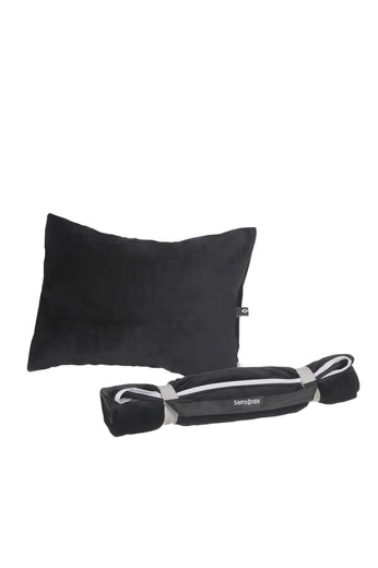 Kit de Conforto (Almofada + Cobertor) p/ Viagem Preto