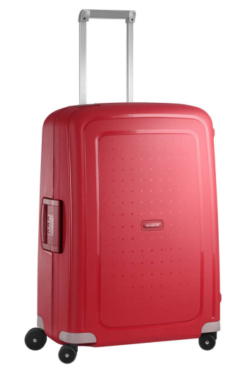 Mala de Viagem Média S'cure 69cm c/ 4 Rodas c/ Fechadura Vermelha - Samsonite | Mala de Viagem Média S'cure 69cm c/ 4 Rodas c/ Fechadura Vermelha | Misscath