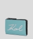 Porta-Cartões Signature Soft Azul - Karl Lagerfeld | Porta-Cartões Signature Soft Azul | Misscath