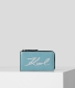 Porta-Cartões Signature Soft Azul - Karl Lagerfeld | Porta-Cartões Signature Soft Azul | Misscath
