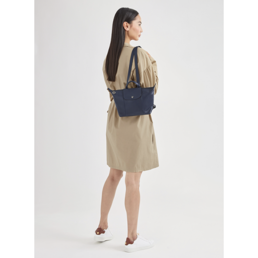 Le Pliage Mochila Cuir Azul