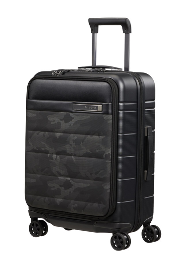 Mala de Cabine 55cm Expansível 4 Rodas c/ Acesso Frontal Camuflado Preto - Mala de Cabine 55cm Expansível 4 Rodas c/ Acesso Frontal Camuflado Preto - Neopod | Samsonite