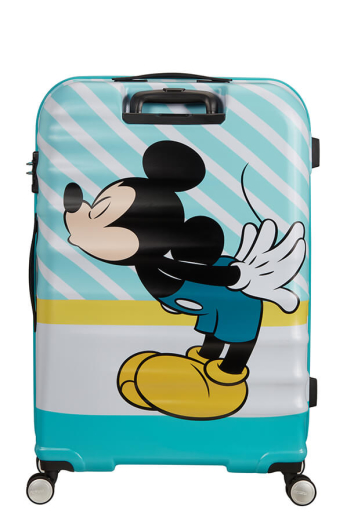 Mala de Viagem Grande 77cm 4 Rodas Wavebreaker Disney Beijo do Mickey Azul