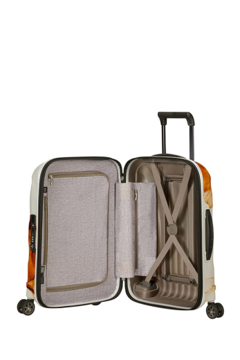 Mala de Cabine C-Lite 55cm 4 Rodas Expansível Laranja Brilhante