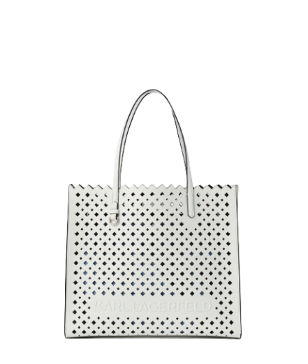 Mala Shopper Skuare Perforated Branca - Karl Lagerfeld | Mala Shopper Skuare Perforated Branca | Misscath