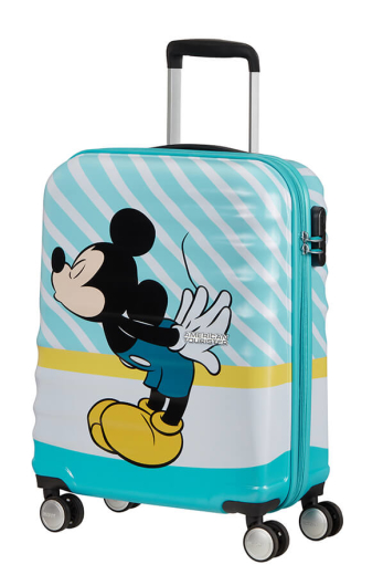 Mala de Cabine 55cm 4 Rodas Wavebreaker Disney Beijo do Mickey Azul - MISSCATH