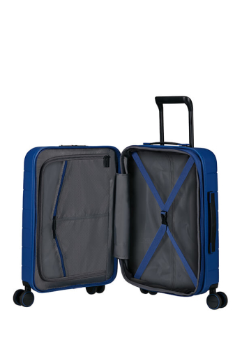 Mala de Cabine 55cm NovaStream Expansível 4 Rodas e Bolso para Portátil 15.6 Azul Marinho