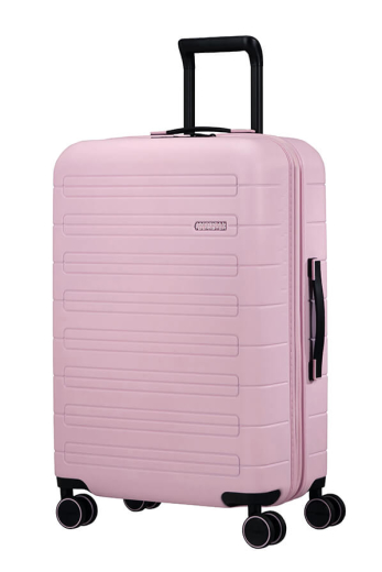 Mala de Viagem Média 67cm NovaStream Expansível 4 Rodas Rosa Mate - American Tourister | Mala de Viagem Média 67cm NovaStream Expansível 4 Rodas Rosa Mate | Misscath