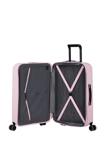 Mala de Viagem Média 67cm NovaStream Expansível 4 Rodas Rosa Mate