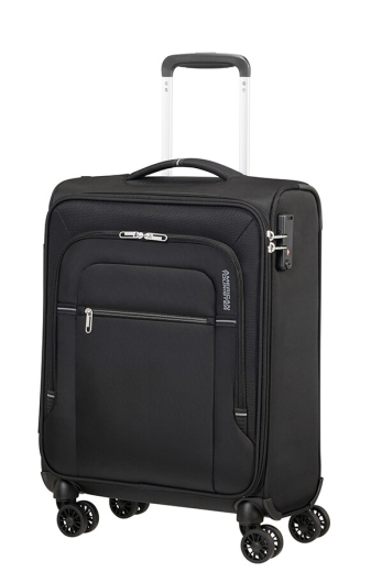 Mala de Cabine 55cm CrossTrack 4 Rodas Preto/Cinza - American Tourister | Mala de Cabine 55cm CrossTrack 4 Rodas Preto/Cinza | Misscath