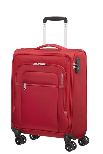 Mala de Cabine 55cm CrossTrack 4 Rodas Vermelho/Cinzento - American Tourister | Mala de Cabine 55cm CrossTrack 4 Rodas Vermelho/Cinzento | Misscath