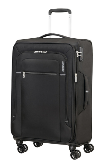 Mala de Viagem Média 67cm CrossTrack Expansível 4 Rodas Preto/Cinza - American Tourister | Mala de Viagem Média 67cm CrossTrack Expansível 4 Rodas Preto/Cinza | Misscath