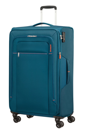 Mala de Viagem Grande 79cm CrossTrack Expansível 4 Rodas Azul Marinho/Laranja - American Tourister | Mala de Viagem Grande 79cm CrossTrack Expansível 4 Rodas Azul Marinho/Laranja | Misscath