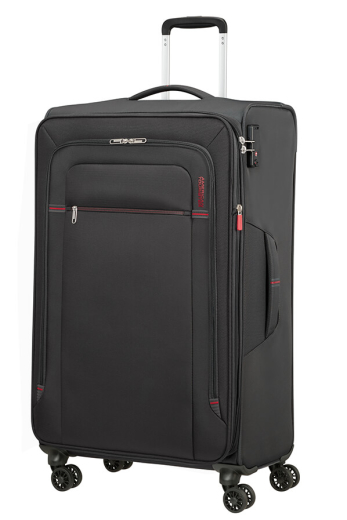 Mala de Viagem Grande 79cm CrossTrack Expansível 4 Rodas Cinzento/Vermelho - American Tourister | Mala de Viagem Grande 79cm CrossTrack Expansível 4 Rodas Cinzento/Vermelho | Misscath