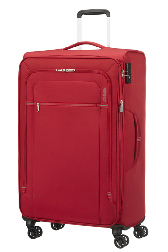 Mala de Viagem Grande 79cm CrossTrack Expansível 4 Rodas Vermelho/Cinzento - American Tourister | Mala de Viagem Grande 79cm CrossTrack Expansível 4 Rodas Vermelho/Cinzento | Misscath