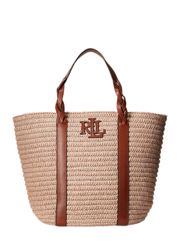 Mala Shopper Grande Georgia Palha Castanha - Ralph Lauren | Mala Shopper Grande Georgia Palha Castanha | Misscath