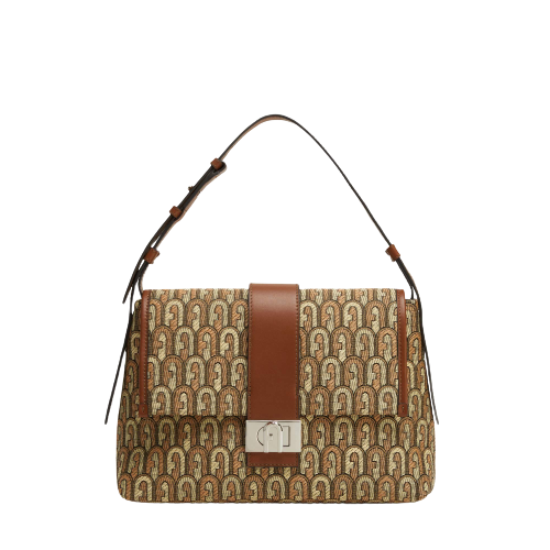 Mala de Ombro Charlie M Toni Cognac - Furla | Mala de Ombro Charlie M Toni Cognac | Misscath